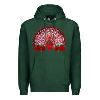 Sports Green valentines day rainbow with roses Premium Hoodie - RanaPortraitStore