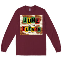 Burgundy juneteenth free ish since 1865 Long Sleeve Tee - TumblerDesignByShophia