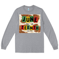 Heather Grey juneteenth free ish since 1865 Long Sleeve Tee - TumblerDesignByShophia