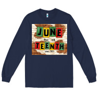 Navy juneteenth free ish since 1865 Long Sleeve Tee - TumblerDesignByShophia