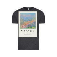 Vintage Black Claude Monet 1888 Vintage Tee - linhVisuals