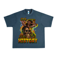 Midnight Navy we are black history Urban Heavy Tee - NancyCooperArtShop