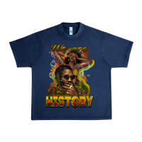 Navy we are black history Urban Heavy Tee - NancyCooperArtShop