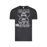 Vintage Black mess with my wife and they Vintage Tee - linhVisuals