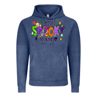 Vintage Denim Halloween Spooky Mama Vintage Hoodie - texasbilliewilder