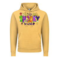 Vintage Mustard Halloween Spooky Mama Vintage Hoodie - texasbilliewilder