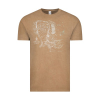 Vintage Coffee middle earth map [tb] Vintage Tee - linhVisuals