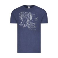 Vintage Denim middle earth map [tb] Vintage Tee - linhVisuals