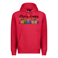 Cardinal merry happy chrismukkah with olive branch Premium Hoodie - FaDigitalArtStudio