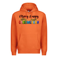 Carrot merry happy chrismukkah with olive branch Premium Hoodie - FaDigitalArtStudio
