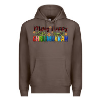 Coffee merry happy chrismukkah with olive branch Premium Hoodie - FaDigitalArtStudio