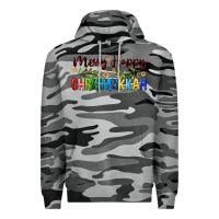 Slate Camo merry happy chrismukkah with olive branch Premium Hoodie - FaDigitalArtStudio