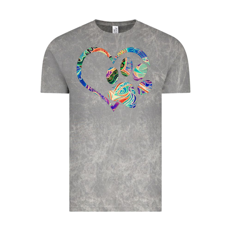 Dog Paw Print Tie Dye Rainbow Dog Lover Rescue Retro 70s T Shirt Vintage Tee by linhVisuals | Teevron