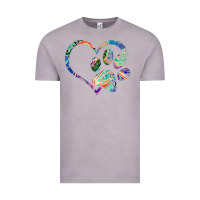 Vintage Zinc dog paw print tie dye rainbow dog lover rescue retro 70s t shirt Vintage Tee - linhVisuals