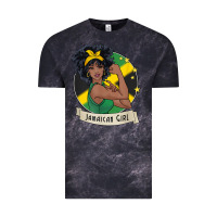 Cloud Black jamaican black woman t shirt jamaica afro girl pride Vintage Tee - linhVisuals