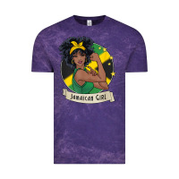 Cloud Purple jamaican black woman t shirt jamaica afro girl pride Vintage Tee - linhVisuals