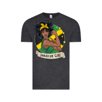 Vintage Black jamaican black woman t shirt jamaica afro girl pride Vintage Tee - linhVisuals