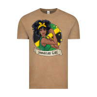 Vintage Coffee jamaican black woman t shirt jamaica afro girl pride Vintage Tee - linhVisuals