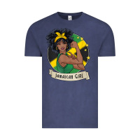 Vintage Denim jamaican black woman t shirt jamaica afro girl pride Vintage Tee - linhVisuals