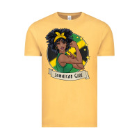 Vintage Mustard jamaican black woman t shirt jamaica afro girl pride Vintage Tee - linhVisuals