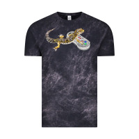Cloud Black leopard gecko playing video game lizard & reptiles gamers t shirt Vintage Tee - linhVisuals