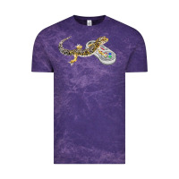 Cloud Purple leopard gecko playing video game lizard & reptiles gamers t shirt Vintage Tee - linhVisuals