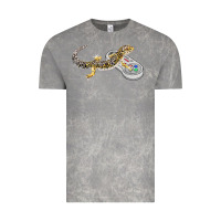 Cloud Rock leopard gecko playing video game lizard & reptiles gamers t shirt Vintage Tee - linhVisuals