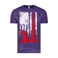 Cloud Purple oilfield shirt   us flag oil rig shirt Vintage Tee - linhVisuals