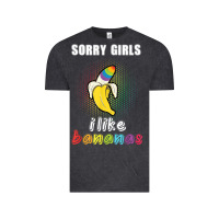 Vintage Black mens sorry girl i like bananas funny lgbt gay pride tshirt gifts Vintage Tee - linhVisuals
