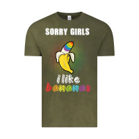 Vintage Olive mens sorry girl i like bananas funny lgbt gay pride tshirt gifts Vintage Tee - linhVisuals