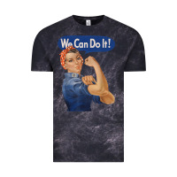 Cloud Black rosie the riveter shirt we can do it feminist retro t shirt Vintage Tee - linhVisuals