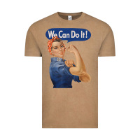 Vintage Coffee rosie the riveter shirt we can do it feminist retro t shirt Vintage Tee - linhVisuals