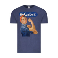 Vintage Denim rosie the riveter shirt we can do it feminist retro t shirt Vintage Tee - linhVisuals
