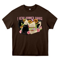 Chocolate Brown ı read banned books Heavy Core Tee - MaliasSmallBusiness