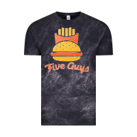 Cloud Black five guys Vintage Tee - linhVisuals