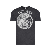 Vintage Black eat the rich Vintage Tee - linhVisuals