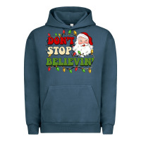 Pigment Midnight Navy don't stop believin Urban Hoodie - BarkalooDesign