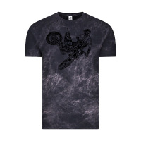 Cloud Black Eli Tomac Jump Illustration Vintage Tee - linhVisuals