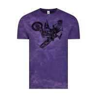Cloud Purple Eli Tomac Jump Illustration Vintage Tee - linhVisuals