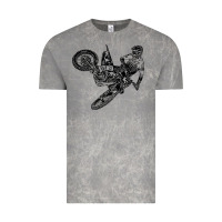 Cloud Rock Eli Tomac Jump Illustration Vintage Tee - linhVisuals