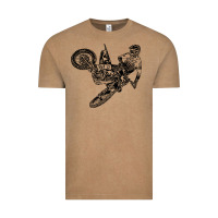 Vintage Coffee Eli Tomac Jump Illustration Vintage Tee - linhVisuals