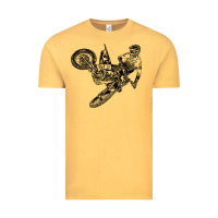 Vintage Mustard Eli Tomac Jump Illustration Vintage Tee - linhVisuals