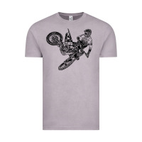 Vintage Zinc Eli Tomac Jump Illustration Vintage Tee - linhVisuals