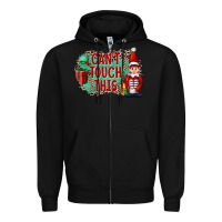 Black Christmas Can't Touch This Elf Zipper Hoodie - FaDigitalArtStudio