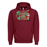 Burgundy Christmas Can't Touch This Elf Zipper Hoodie - FaDigitalArtStudio