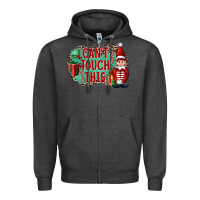 Charcoal Heather Christmas Can't Touch This Elf Zipper Hoodie - FaDigitalArtStudio