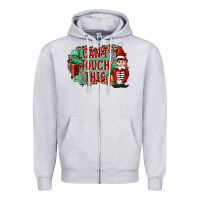 Heather Grey Christmas Can't Touch This Elf Zipper Hoodie - FaDigitalArtStudio