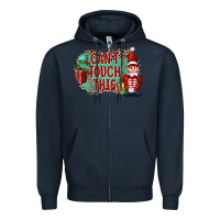 Navy Christmas Can't Touch This Elf Zipper Hoodie - FaDigitalArtStudio