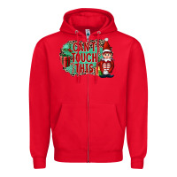 Red Christmas Can't Touch This Elf Zipper Hoodie - FaDigitalArtStudio