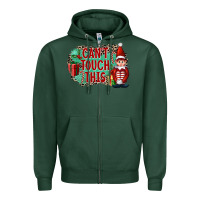 Sports Green Christmas Can't Touch This Elf Zipper Hoodie - FaDigitalArtStudio